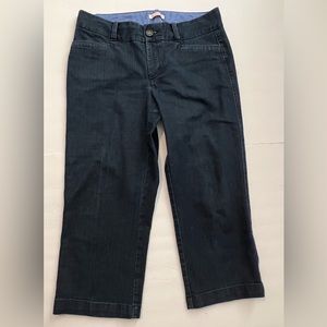 Dockers Dark Wash Capri Straight Leg Mid Rise Women Size 8